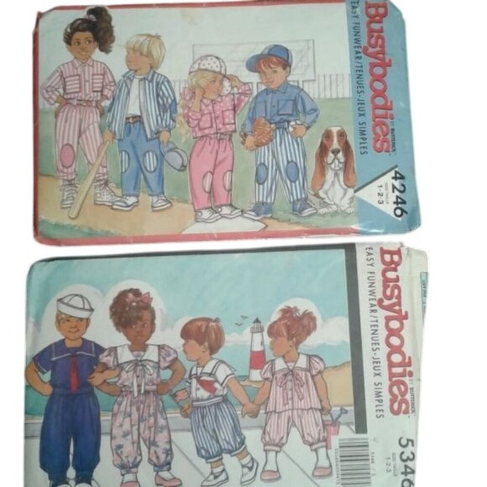 Butterick 1 2 3 Toddler Infant Sewing Patterns Busybodies Jacket Shirt Pants